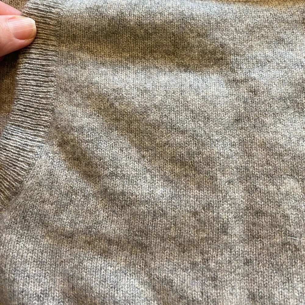 Saks Fifth Avenue Heather Gray Hooded Cashmere Sweater